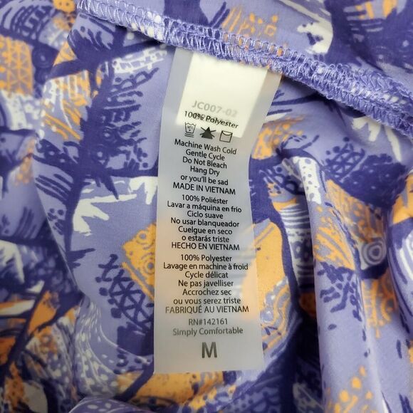 LuLaRoe Joy Duster Vest Purple Orange Size Medium - Picture 7 of 8